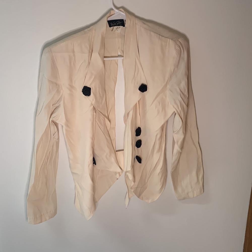 Vintage 1980’s waterfall jacket with keyhole back